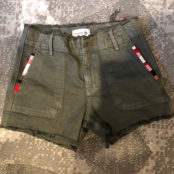 Sundry Embroidered Shorts - Picture 1 of 4
